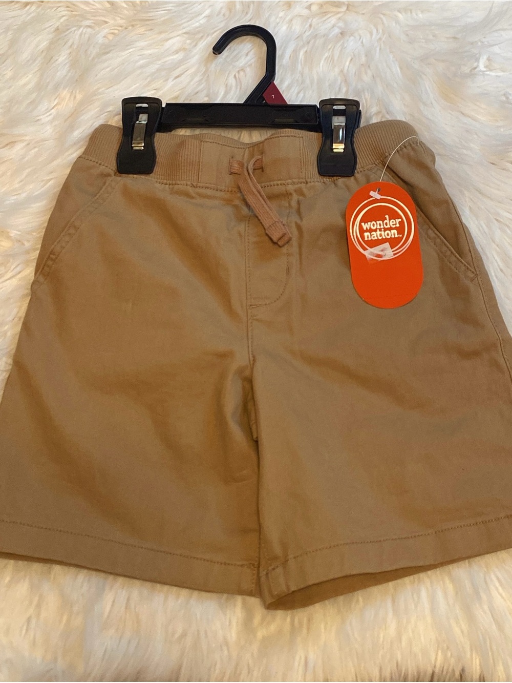 NWT Wonder Nation Khaki Pull-On Kids Shorts size 6/7